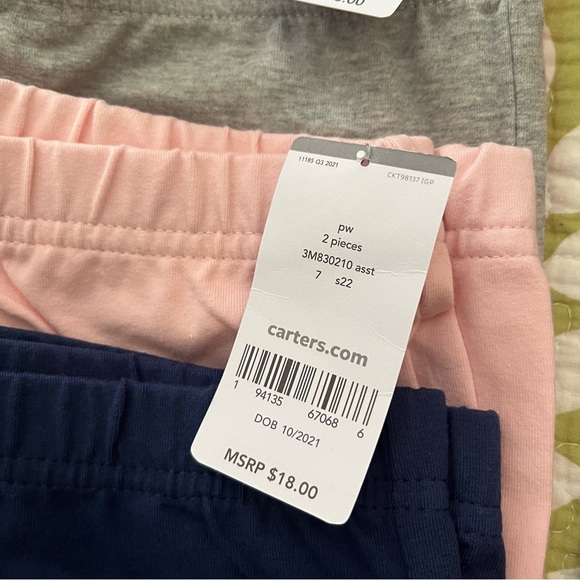 OshKosh Carter’s NWT Girls SZ 7 Leggings and Shorts -10 items.Mixed solid/print - Picture 3 of 5